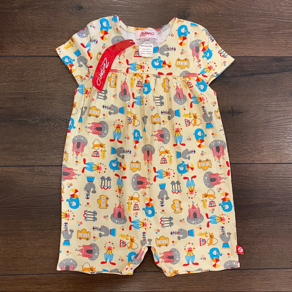 NWT Zutano Baby Le Cirque Cap Sleeve Body Suit 12m